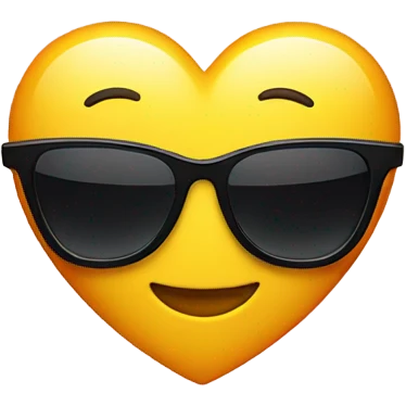 Heart with sunglasses  emoji