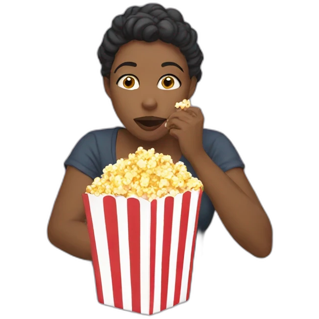 Woke eating popcorn emoji