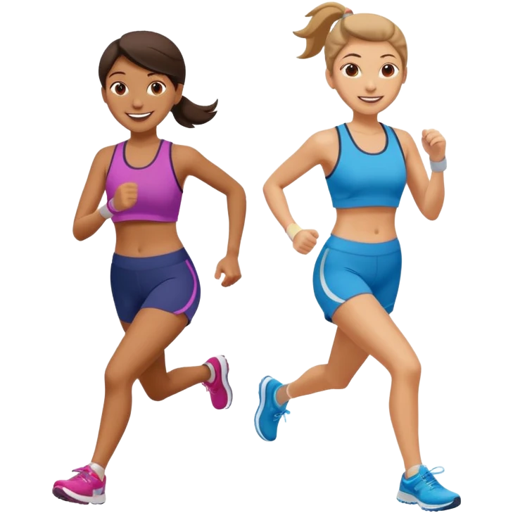 2 women jogging emoji