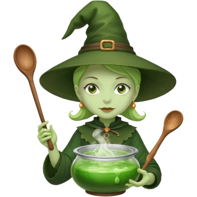 green witch cooking potion emoji