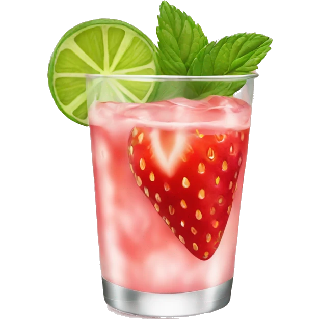 mojito strawberry  emoji