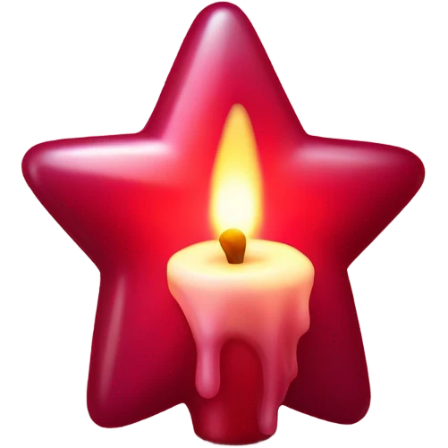 Ruby star candle emoji