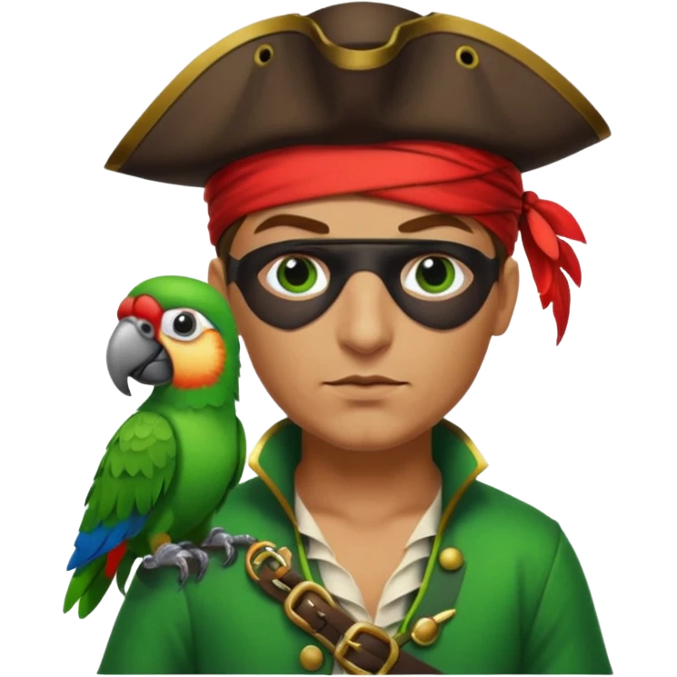 pirate and parrot emoji
