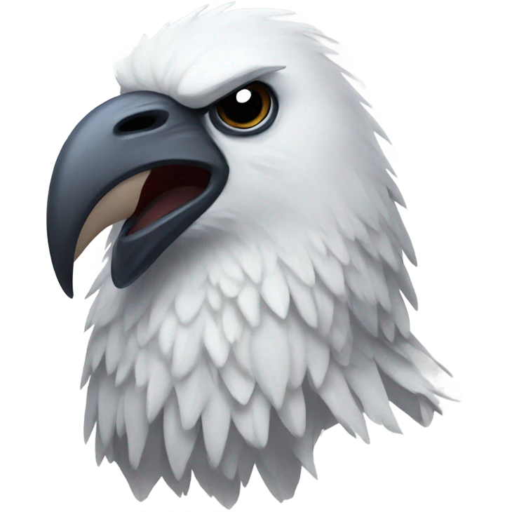 angry white raven emoji