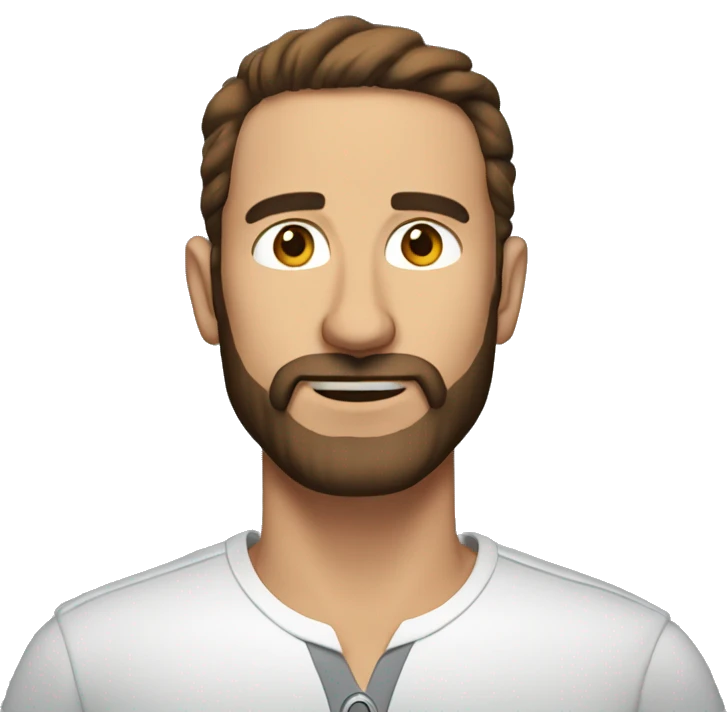 Bezos with brown hair and beard emoji