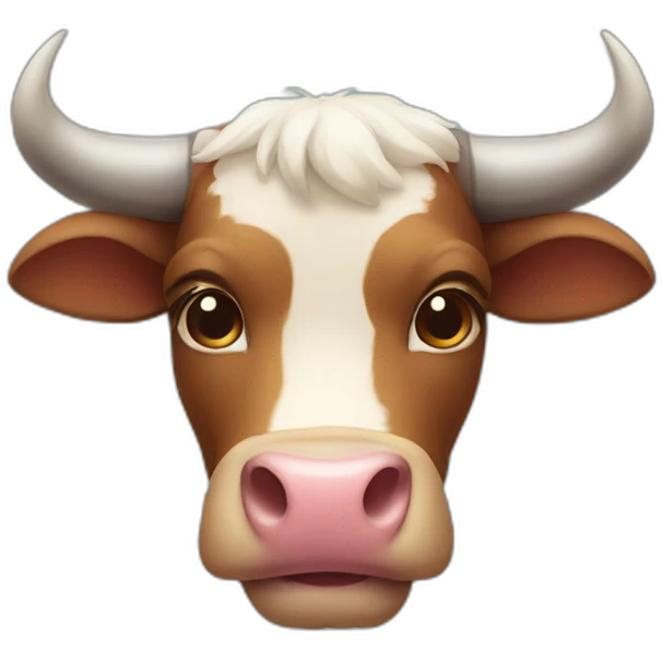 cute bull face emoji