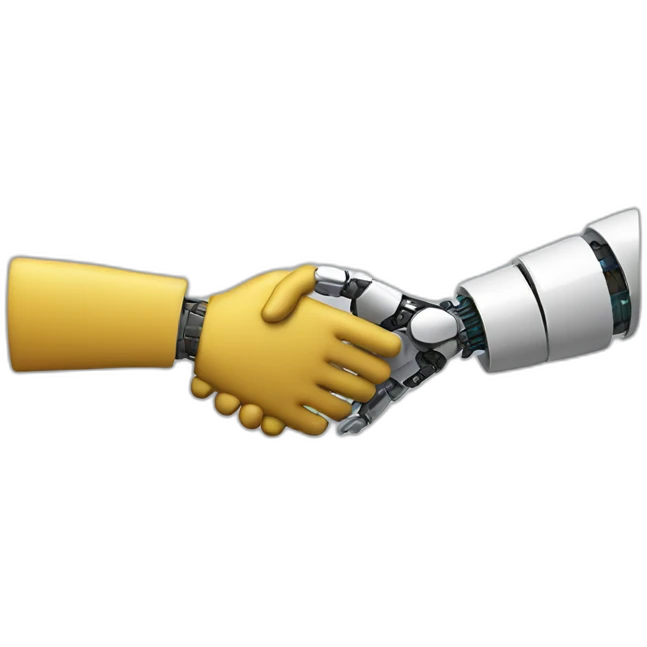 human and robot handshake emoji