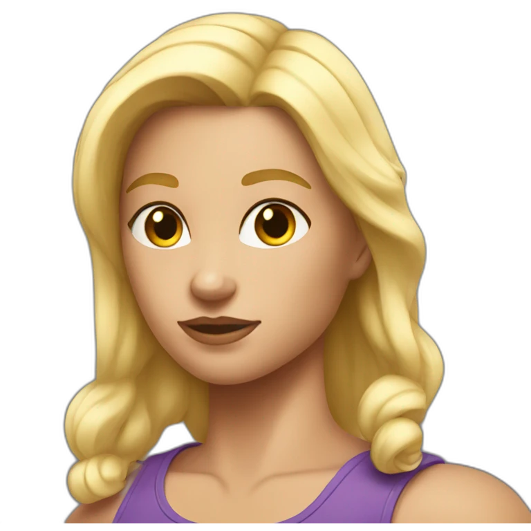 Strong muscle blonde girl emoji