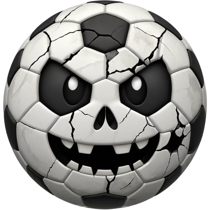 BALON DE FUTBOL CON CARAS TERROR emoji