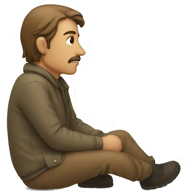 Lonely man emoji
