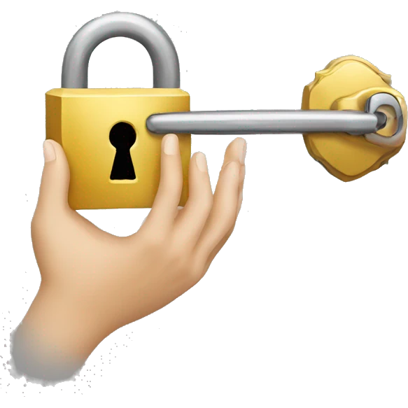 someone unlocking a lock emoji