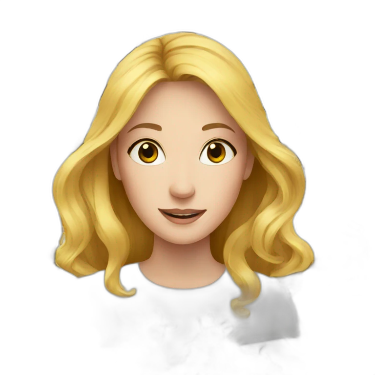 a white women surrounded by bees emoji