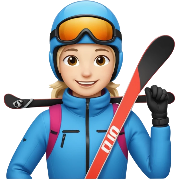 A person skiing emoji