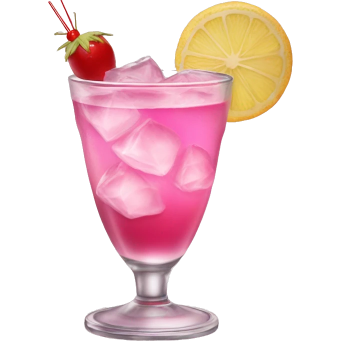 Draw a beautiful pink algol cocktail emoji
