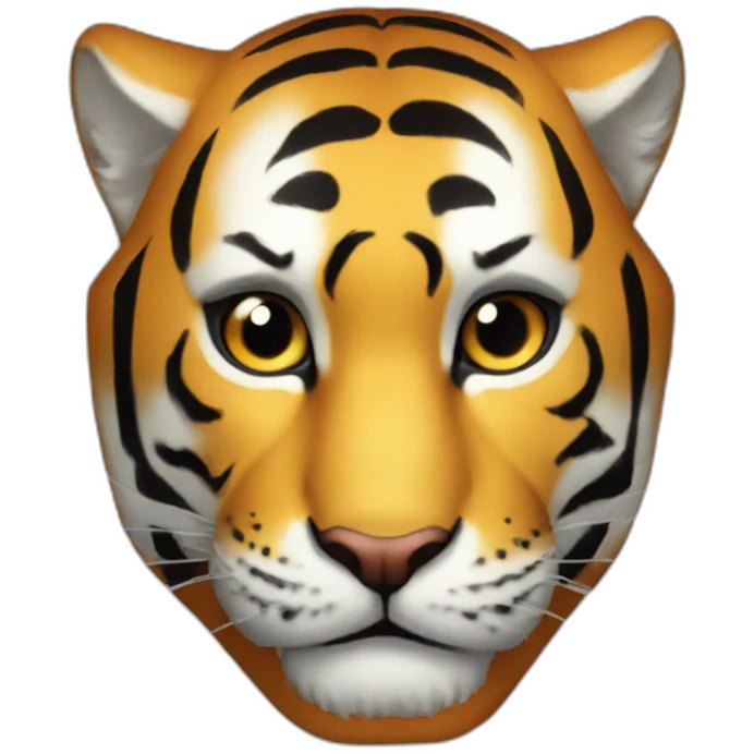 A tiger with thé Iron man helmet emoji