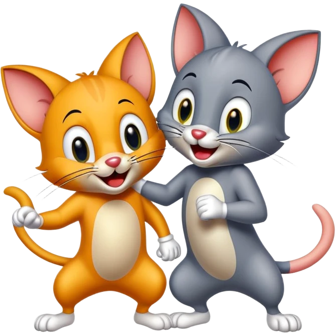 Tom and Jerry cartoon characters emoji