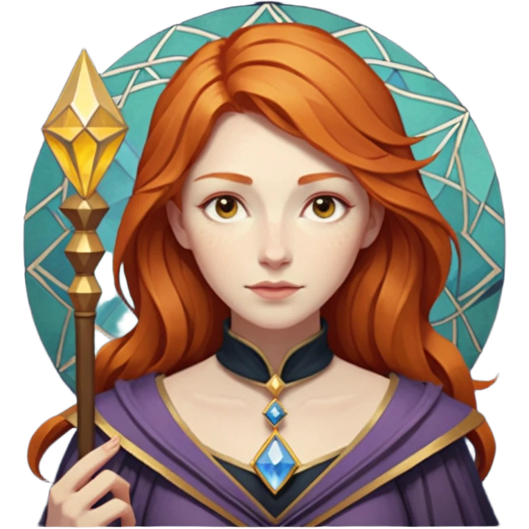fantasy magic tarot card low poly ginger emoji