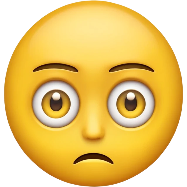 Emoji with both eyes looking to the side and hes nervous emoji