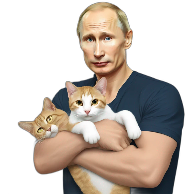 Putin holding a cat  emoji