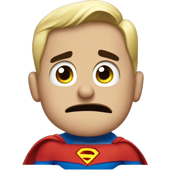 Perplexed Superman  emoji