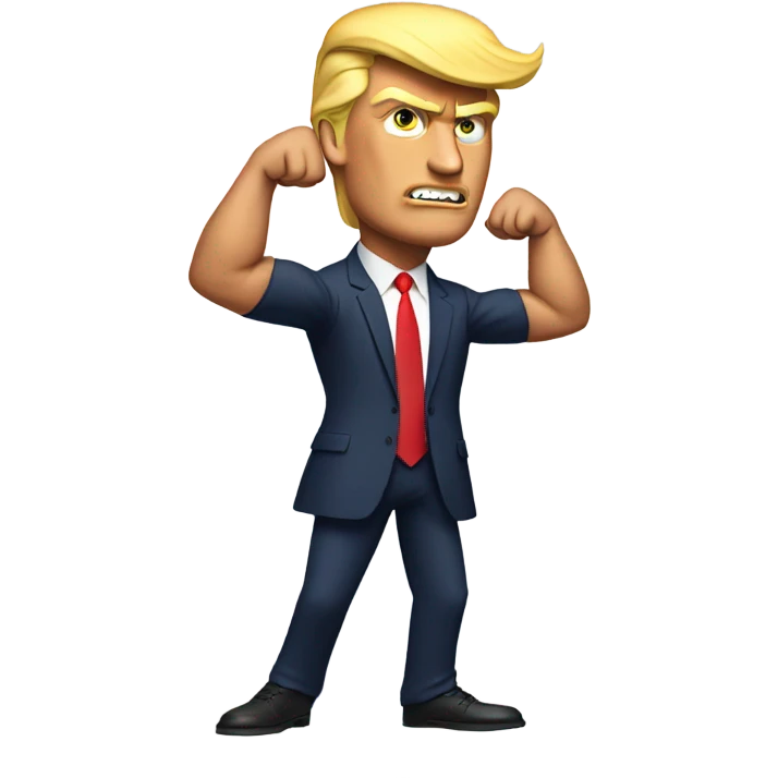 Donald trump with muscles emoji