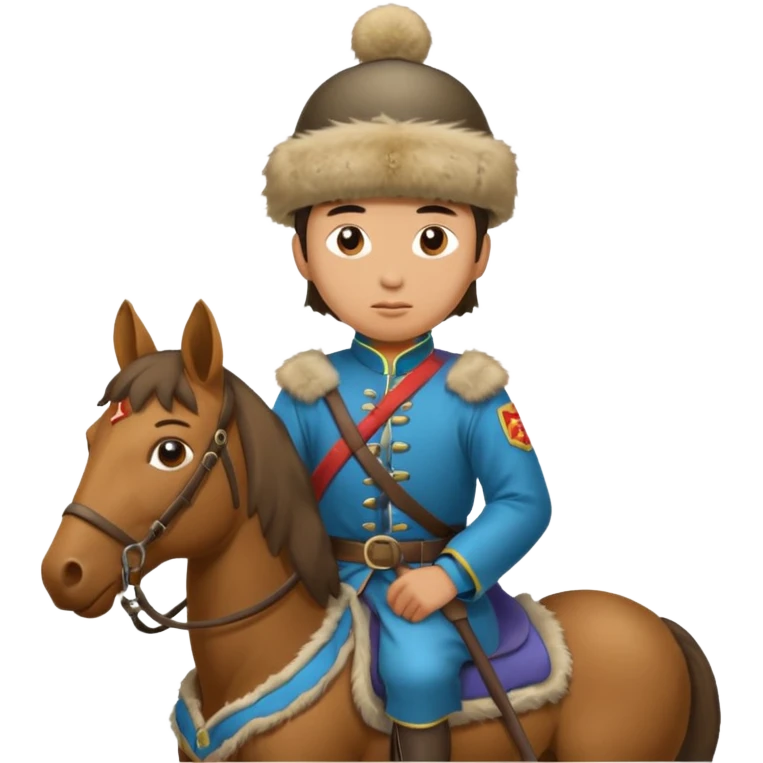 mongol soldie horse riding emoji
