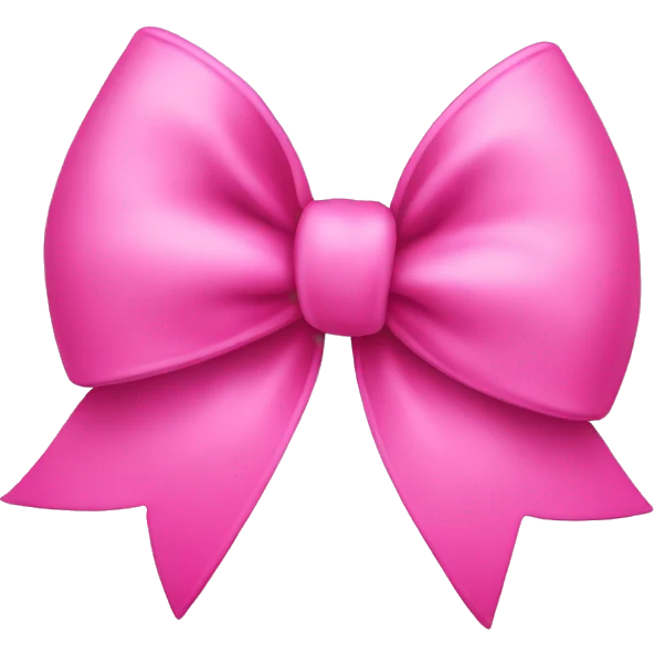 Pink emoji witn a pink bow emoji