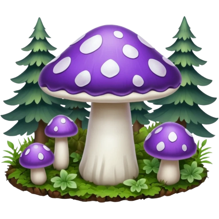 cogumelo fantasma fantasma roxo e branco emoji