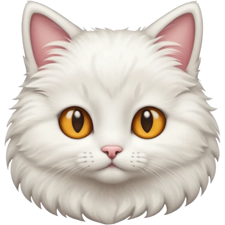 cute cat white shot hair emoji