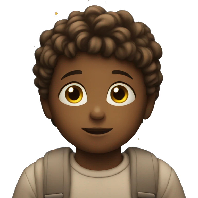 Child looking at the stars emoji