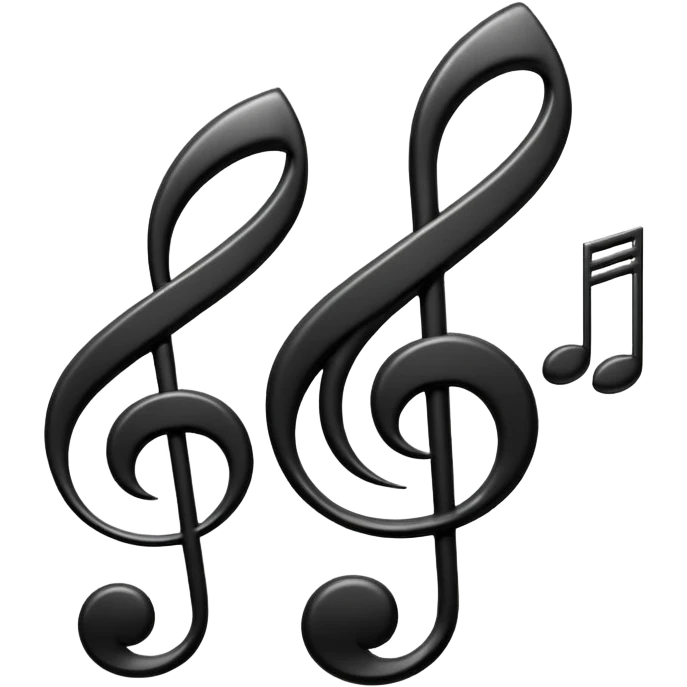 Bass and treble clef emoji
