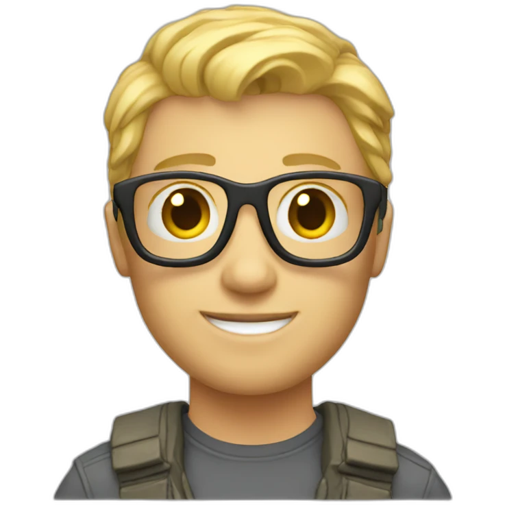 Blonde Male VR designer emoji