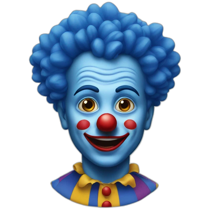 blue clown emoji