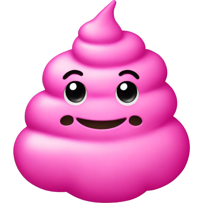 Pink poop emoji