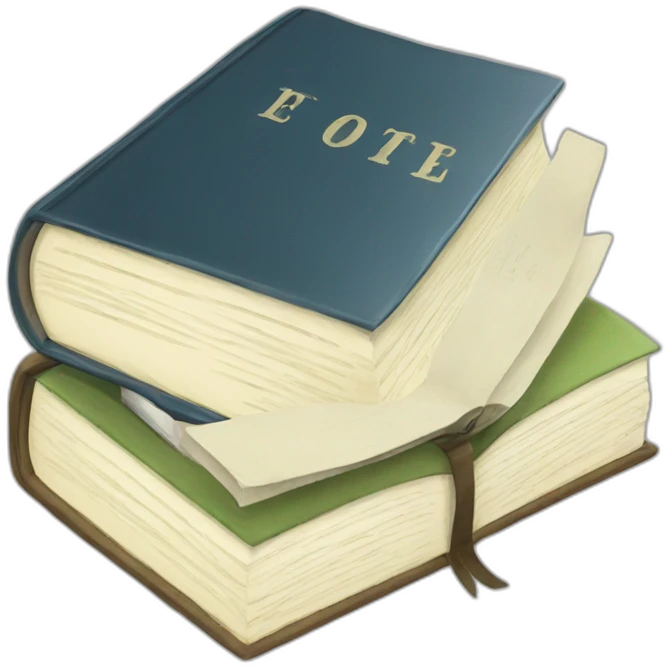 book full of notes emoji
