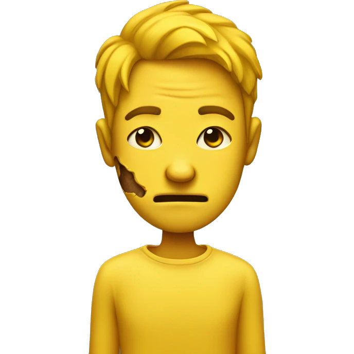 Bruised up yellow emoji emoji