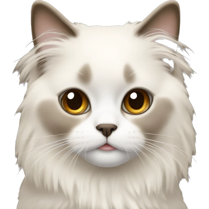 white and beige ragdoll  emoji