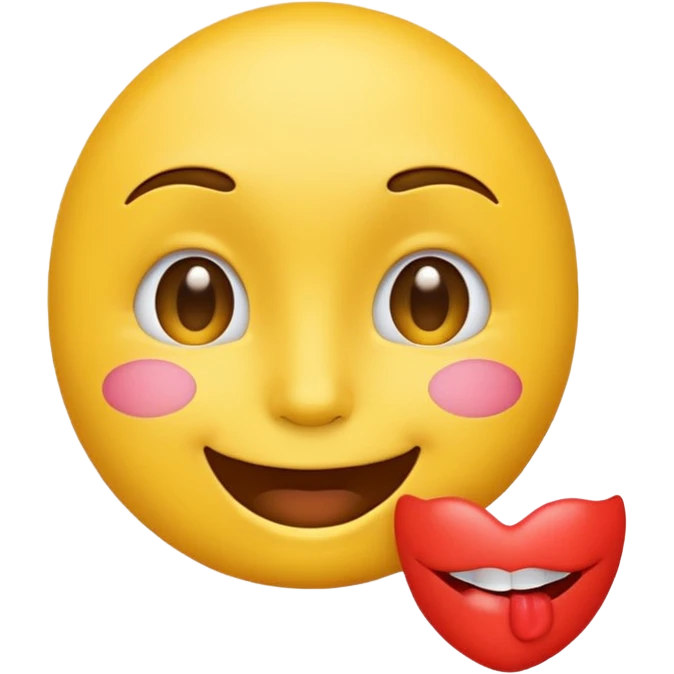 Carinha do emoji com beijinho emoji