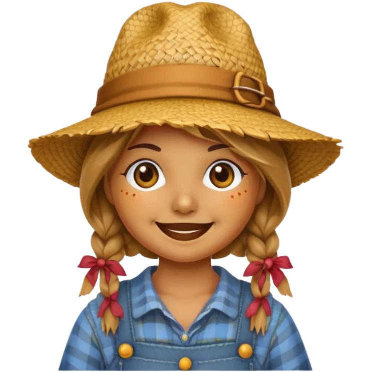 cute girl scarecrow emoji emoji