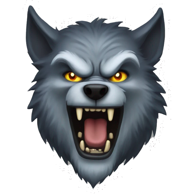 Full moon werewolf emoji