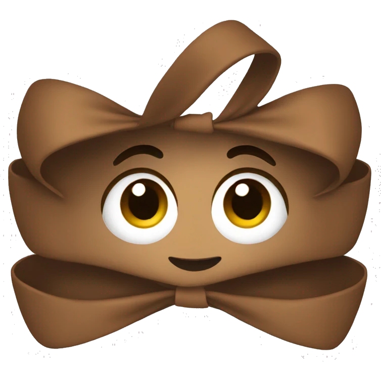 Brown bow emoji