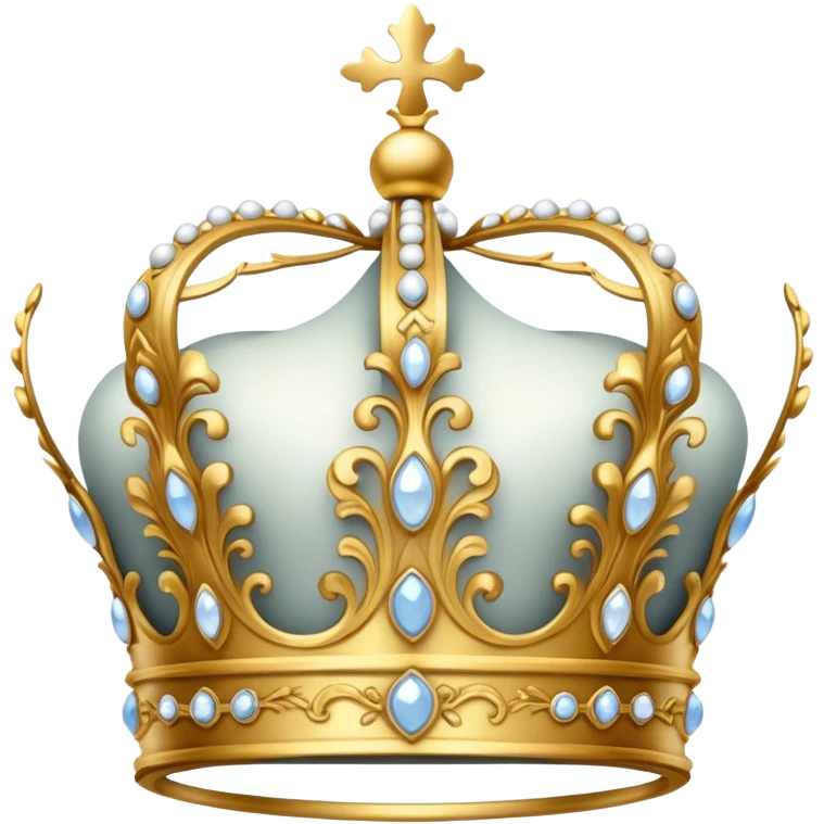 white rococo crown emoji