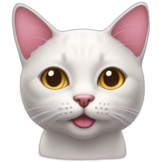 cat with pink mustache emoji