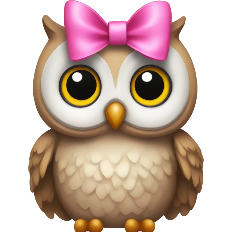 owl with pink bow  emoji