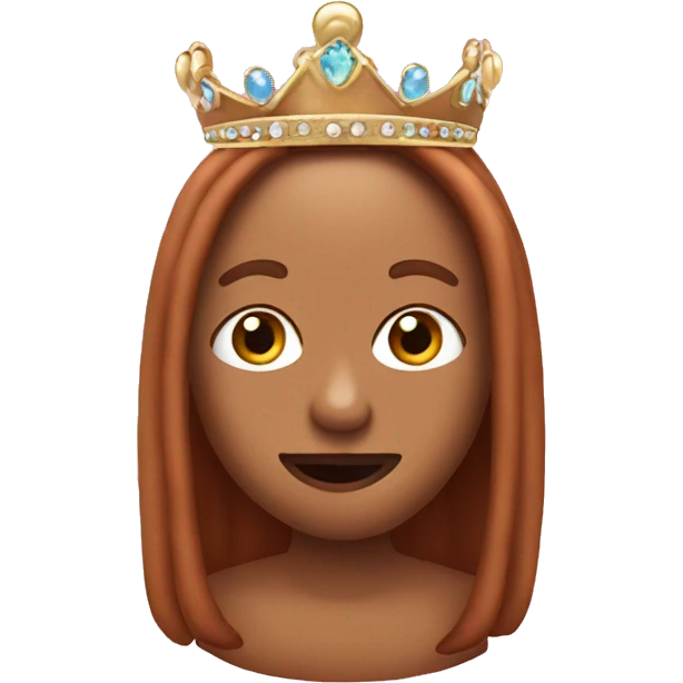 A pink pinto bean with a tiara emoji