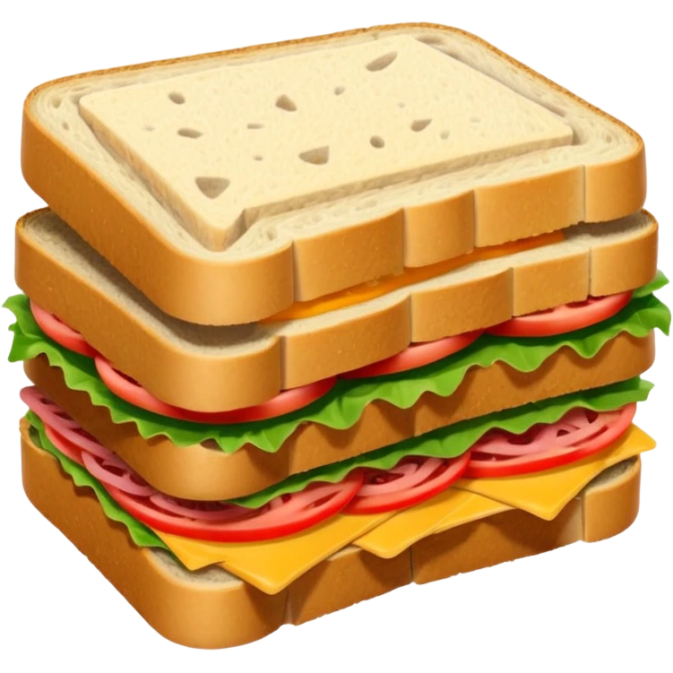 half sliced sandwich with no plate on base emoji