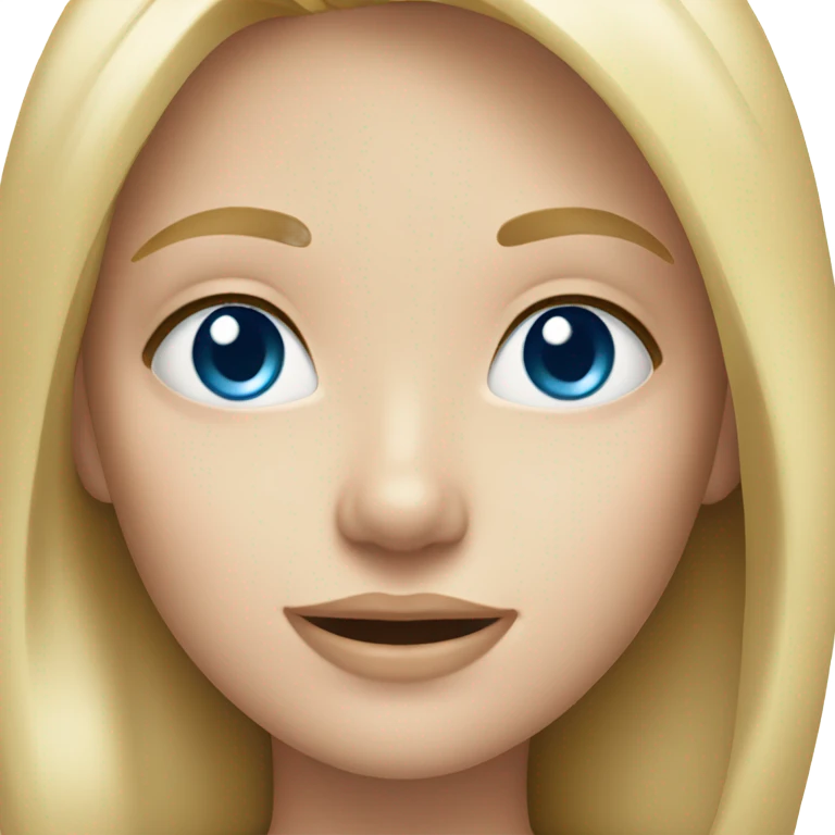 blonde girl with blue eyes emoji