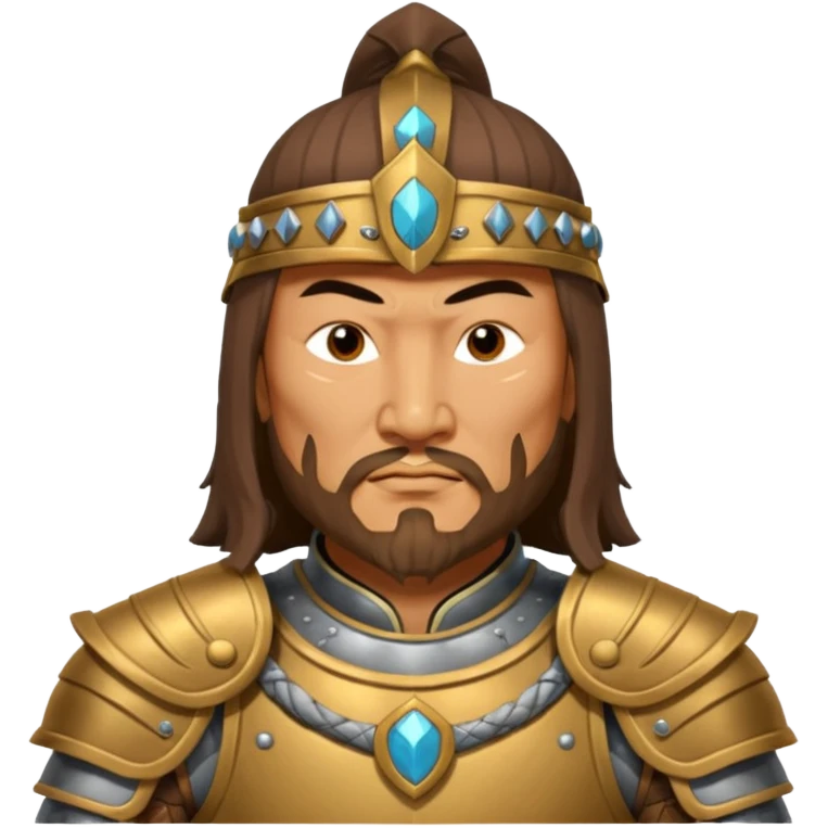 portrait of Genghis Khan in armor 3/4 emoji
