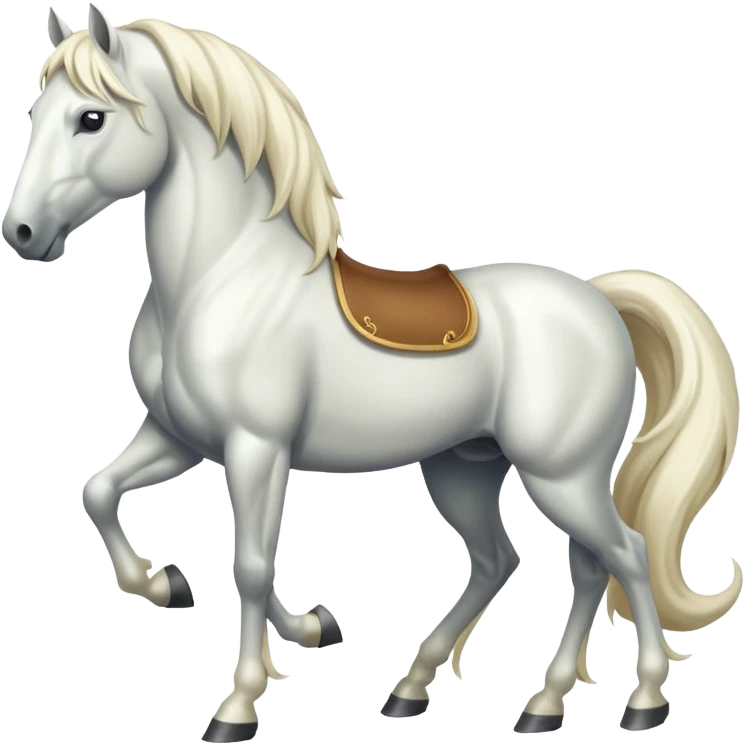 White horse en 4 patas emoji
