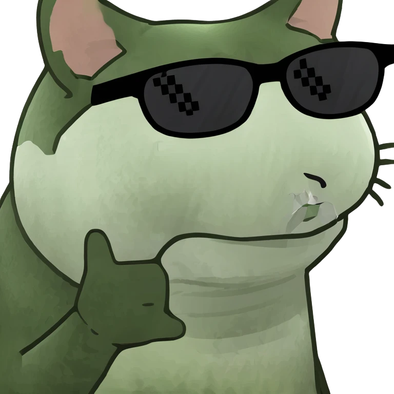Cat with sunglasses emoji